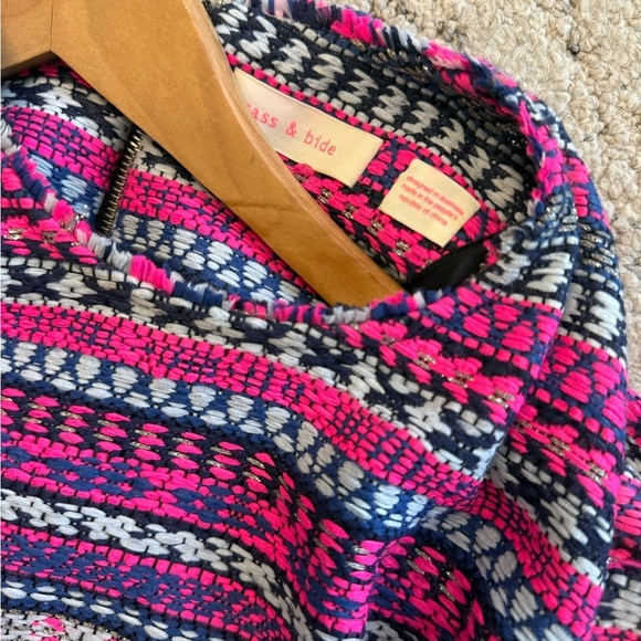 sass & bide size 6 (see measurements) GUC Pink and Navy Textured bright tweed - Picture 12 of 14